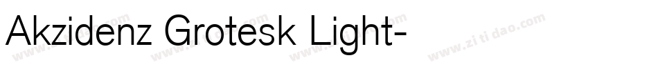 Akzidenz Grotesk Light字体转换